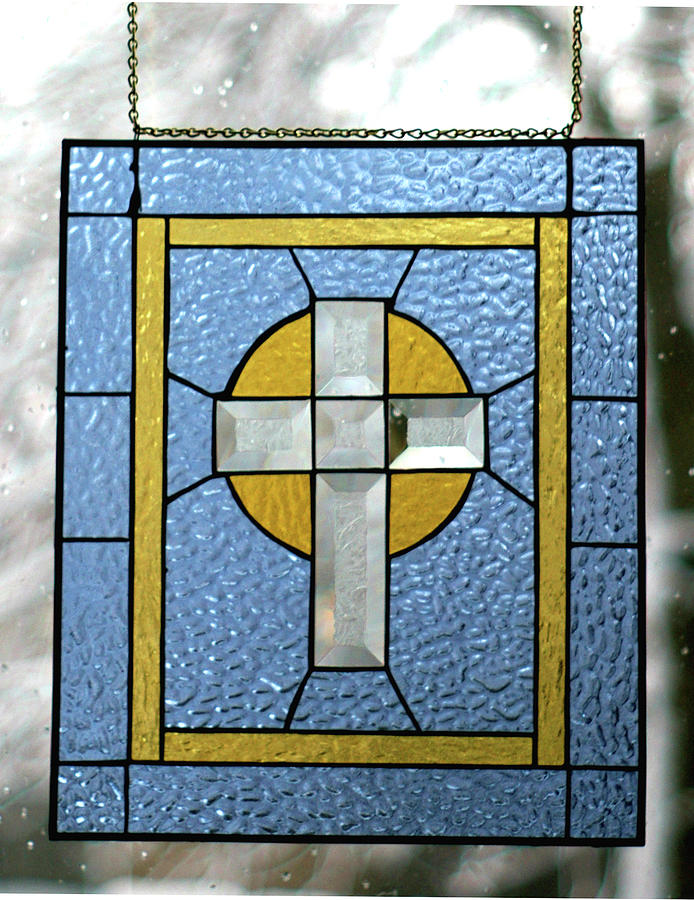 Stained-glass Cross Photograph