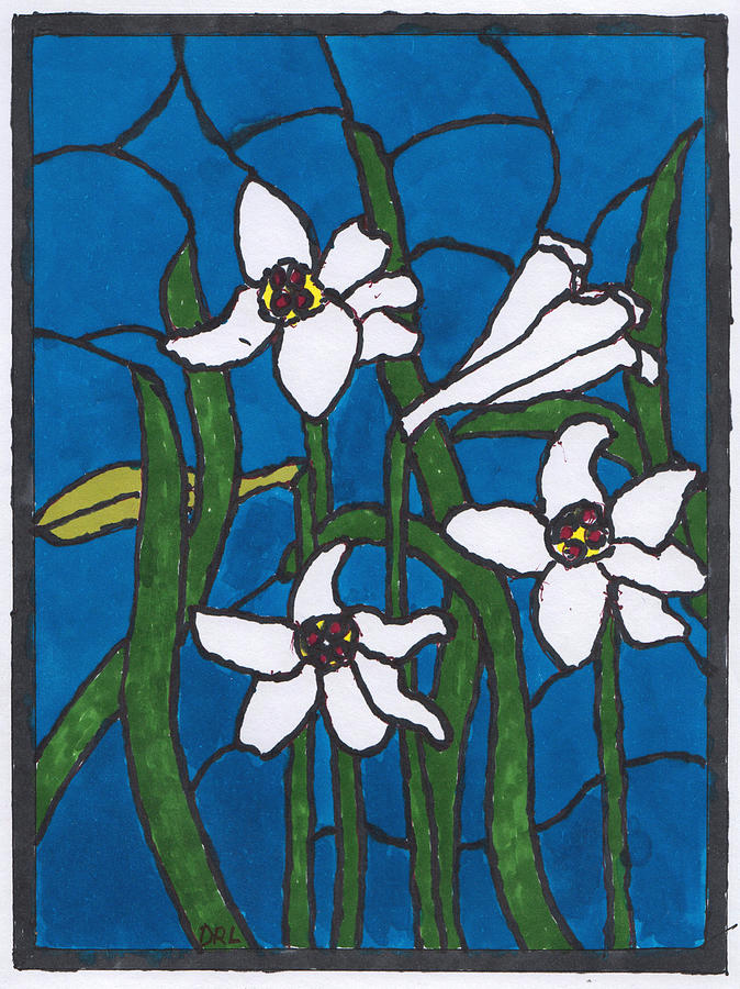 stained-glass-easter-lilies-drawing-by-danny-lowe-fine-art-america