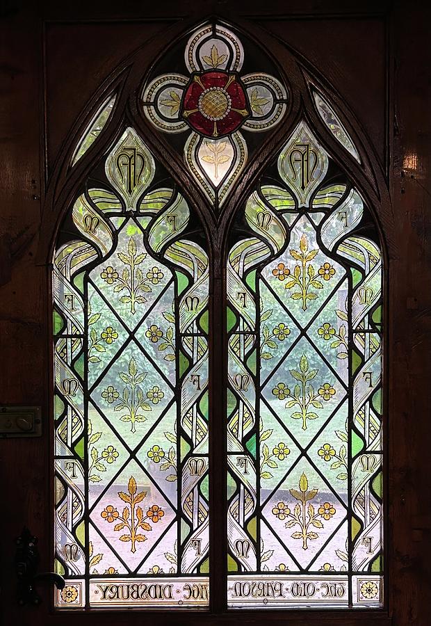 Stained glass front door Didsbury Parsonage Manchester Photograph by ...