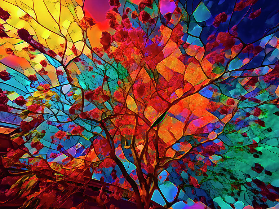 Stained Glass Tree GOPR3705 by Carlos Diaz Stained Glass Tree GOPR3705 by Carlos Diaz