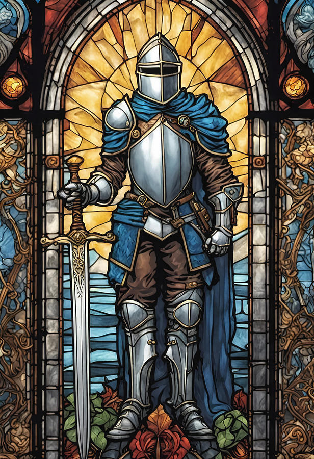 Stained Glass Knight Photograph by Cate Franklyn