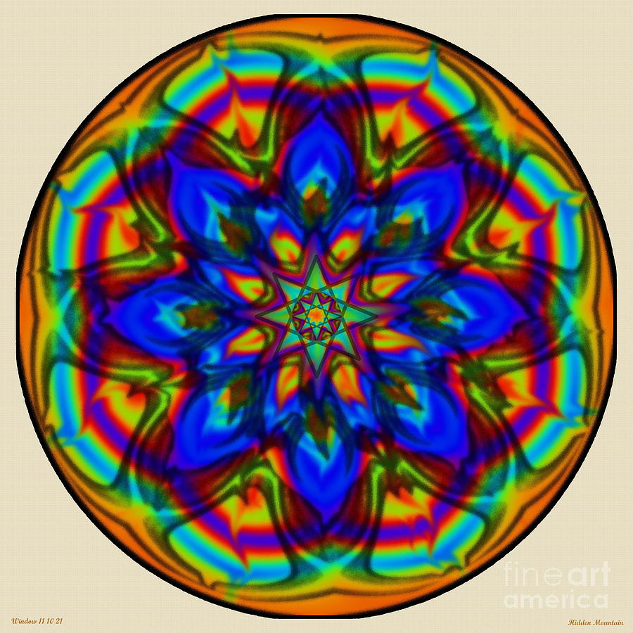 Stained Glass Mandala  Mixed Media by Hidden Mountain
