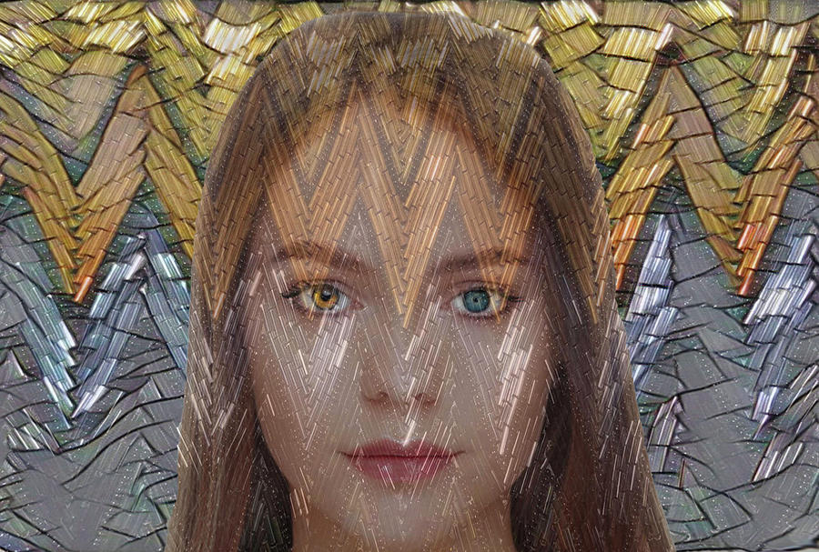 Stained Glass Portrait Photograph by Marilyn MacCrakin