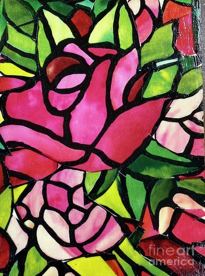 Stained Glass Rose Photograph by Janette Boyd