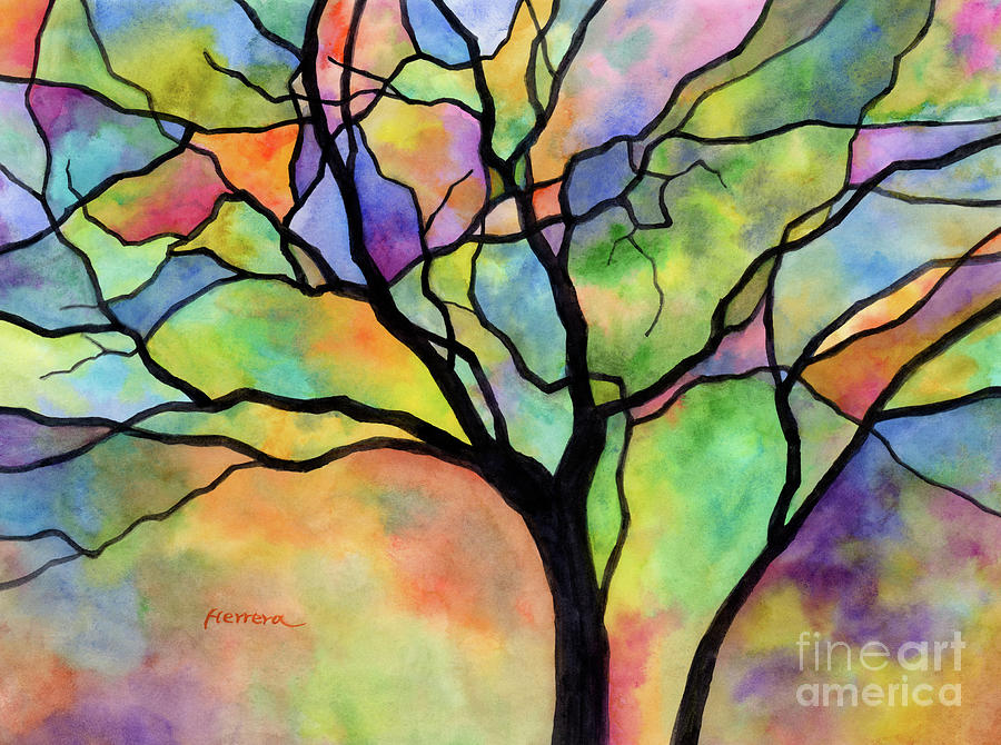 Stained Glass Tree Painting