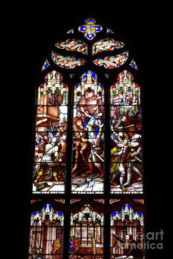 Stained Glass Window - Holy Blood Aisle - St.Giles Cathedral Photograph by Yvonne Johnstone