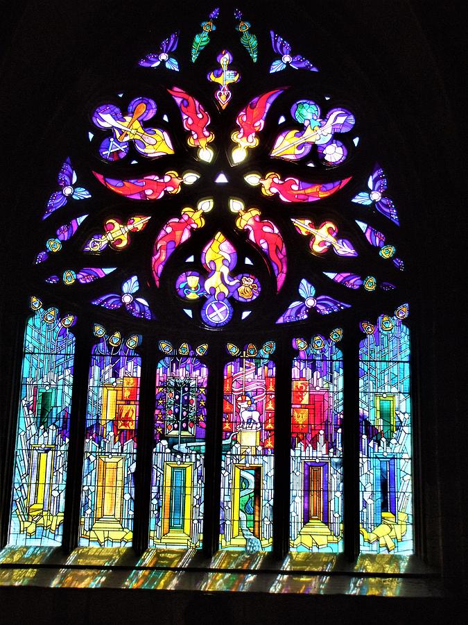 Stained Glass Window In Linlithgow, Scotland #2 Photograph By Lisa 