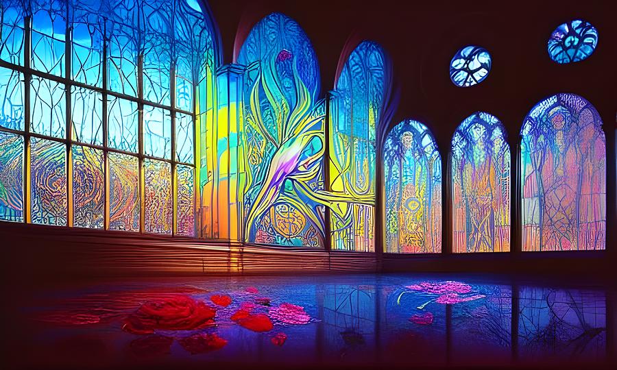 Stained Glass Windows Digital Art by Beverly Read