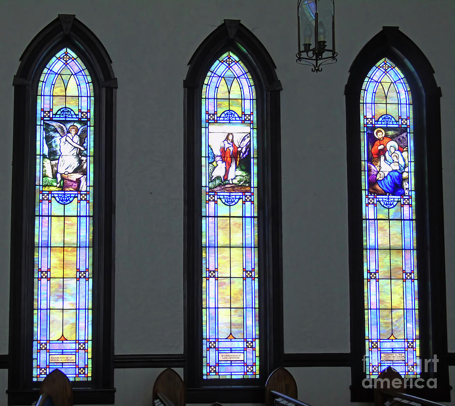 Stained Glass Windows Weirsdale Presbyterian Church Photograph by D Hackett