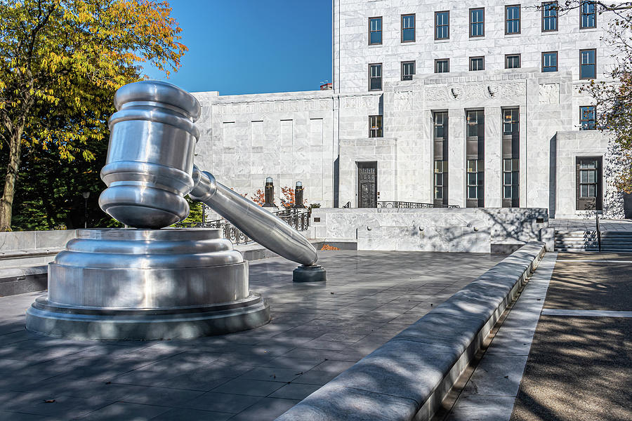 Stainless Gavel Photograph by Stewart Helberg