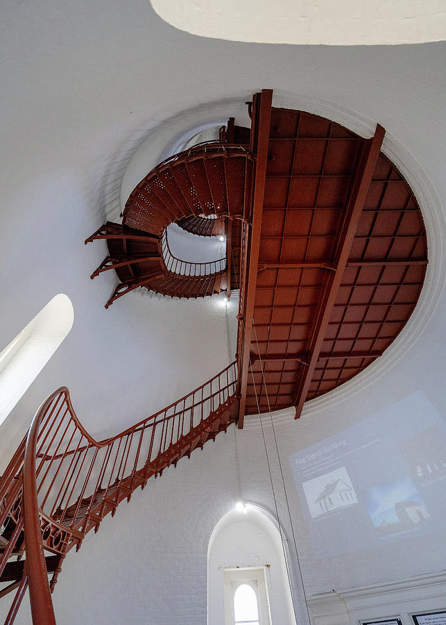 Staircase at Piedras Blancas Lighthouse Photograph by Lars Mikkelsen
