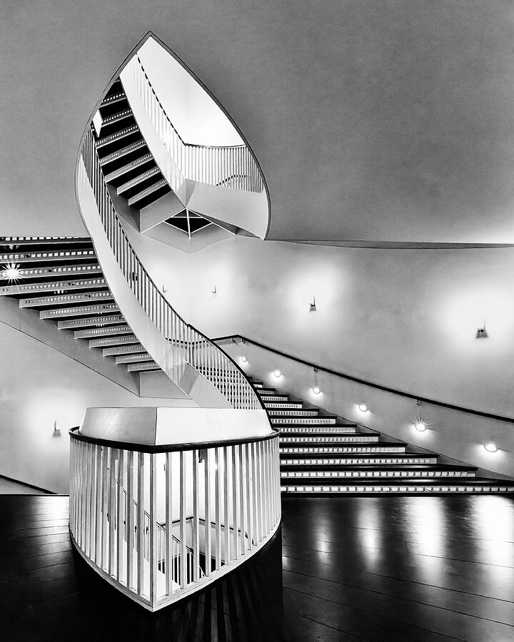 Staircase at the Chicago Museum of Contemporary Art Photograph by Elvira Peretsman