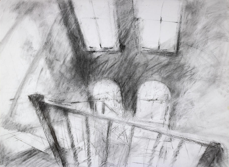 Staircase Interior Drawing by Lisa Tennant