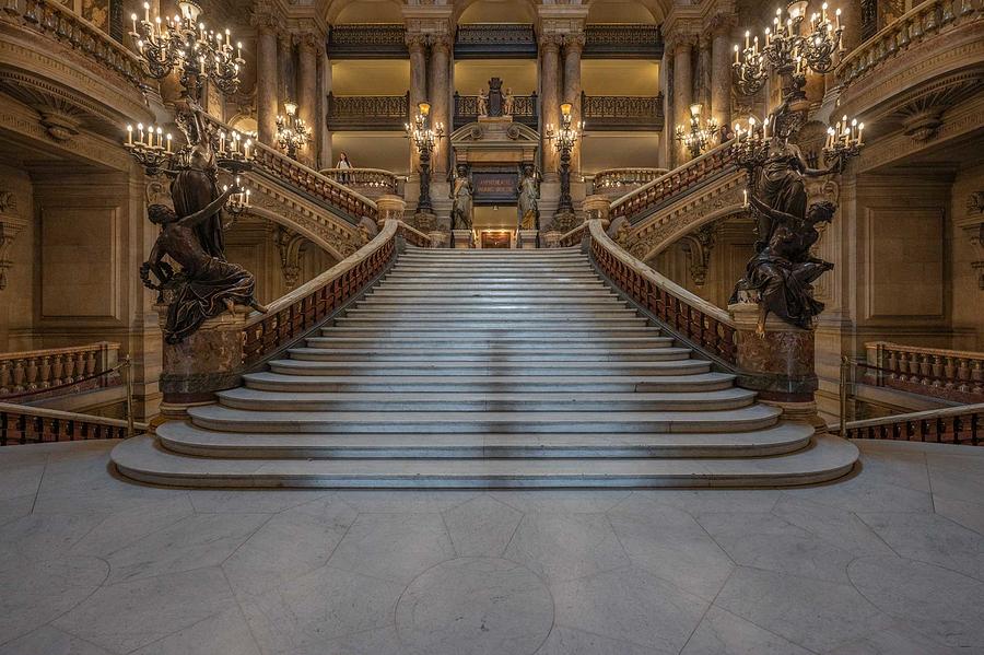 Staircase of the Opera national de Paris Photograph by Dave Koch