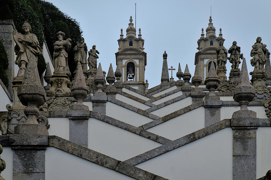 Stairs perspective in Bom Jesus de Braga Photograph by Angelo DeVal