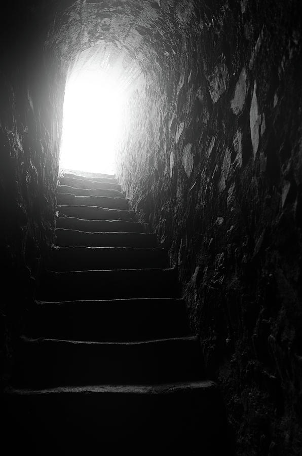 Stairs to light in the Castle of Castelo de Vide Photograph by Angelo DeVal