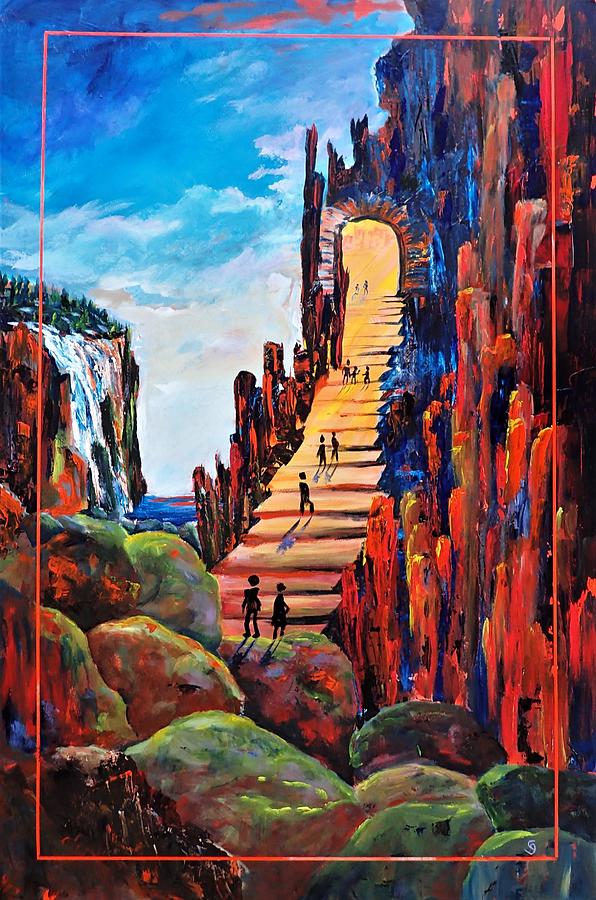 Stairway         9.2020 Painting by Cheryl Nancy Ann Gordon