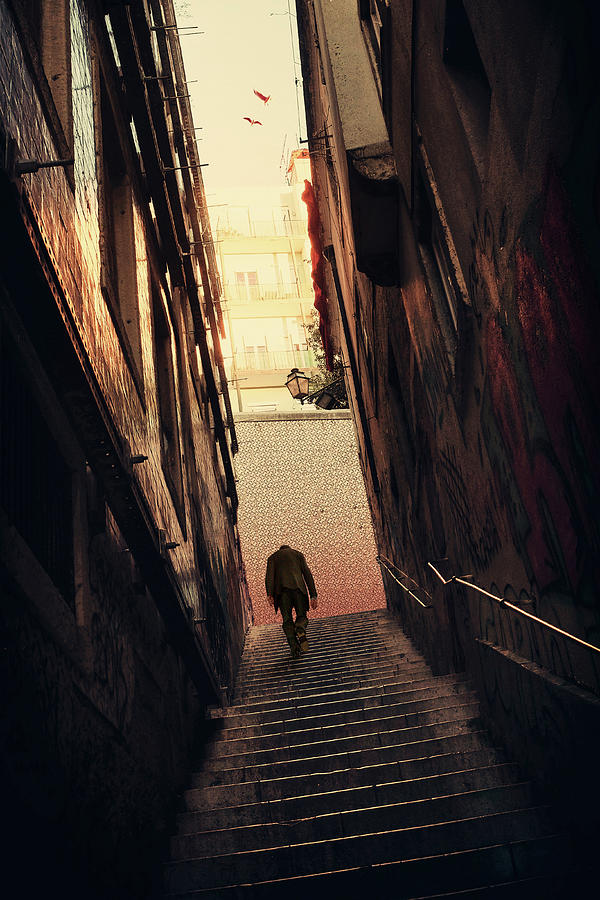 Stairway in the Alley  Photograph by Carlos Caetano