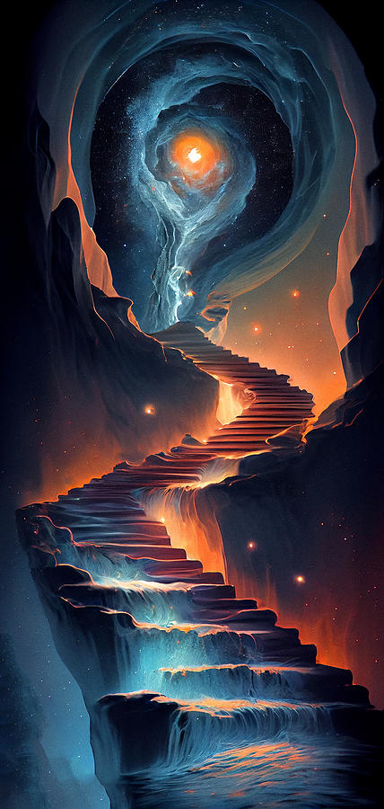 Stairway Digital Art by Sampad Art - Fine Art America