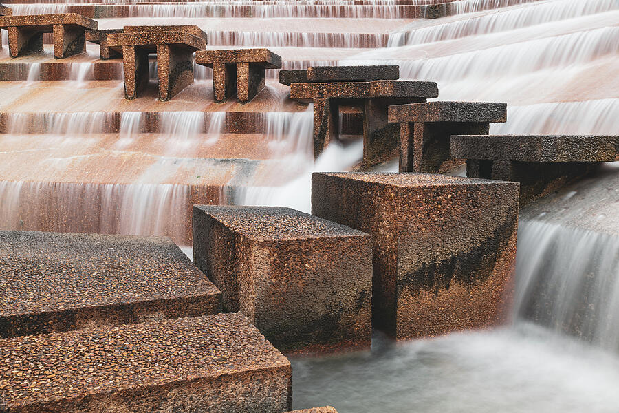 Stairway Through Tranquility In The Fort Worth Water Gardens Photograph ...