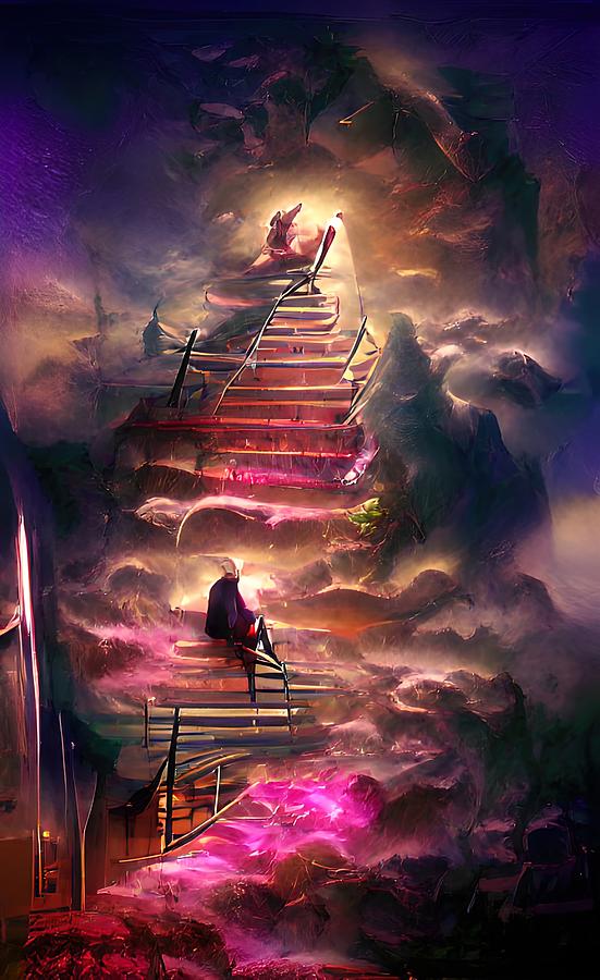 Stairway to Heaven Digital Art by Alexander Fedin