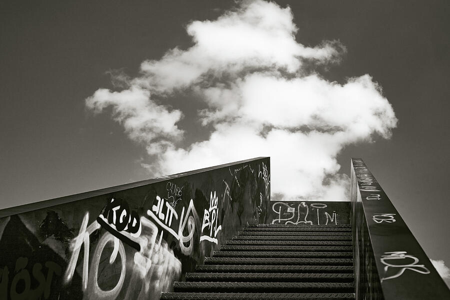 Black And White Photograph - Stairway to heaven. by Andre Bouterse