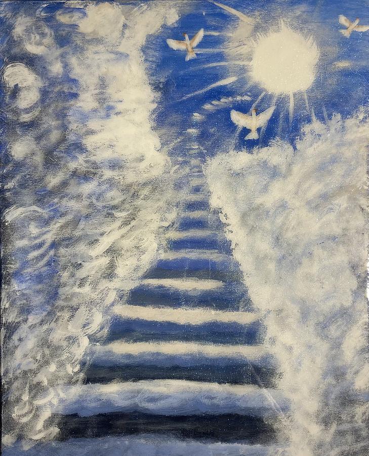 How To Paint “Stairway To Heaven” acrylic Painting 