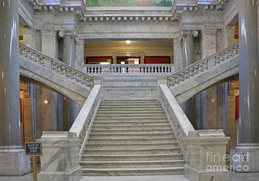 Stairway to the House of Representatives of Kentucky State Capitol in Frankfort 9750 Photograph by Jack Schultz