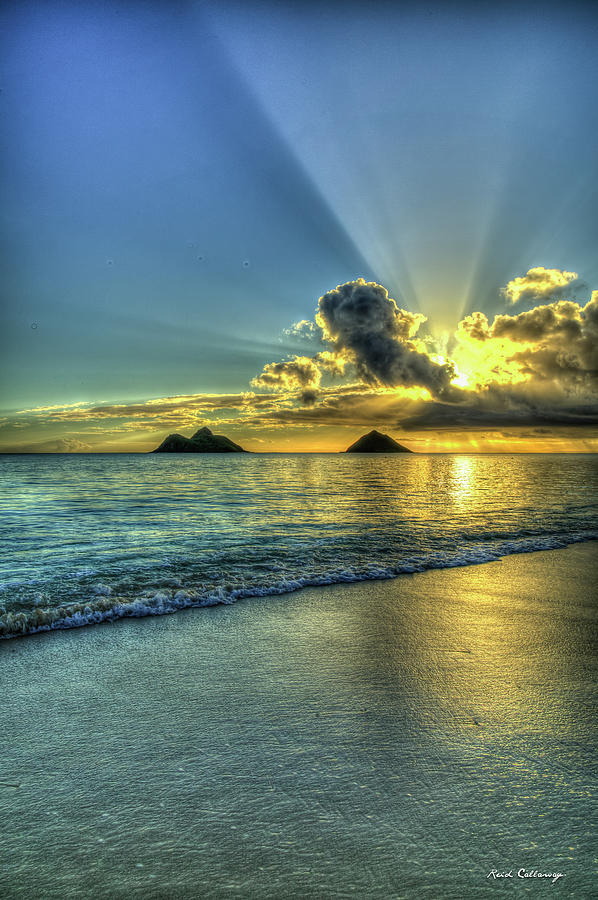 Stairways To Heaven 7 Lanikia Beach Sunrise Hawaii Collection Art Photograph by Reid Callaway