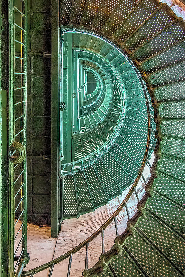 Stairwell Currituck Beach Lighthouse Photograph by Skip Tribby