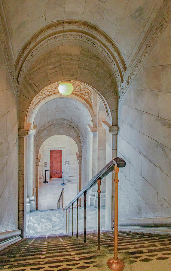 Stairwell, New York Public Library Photograph by Marcy Wielfaert