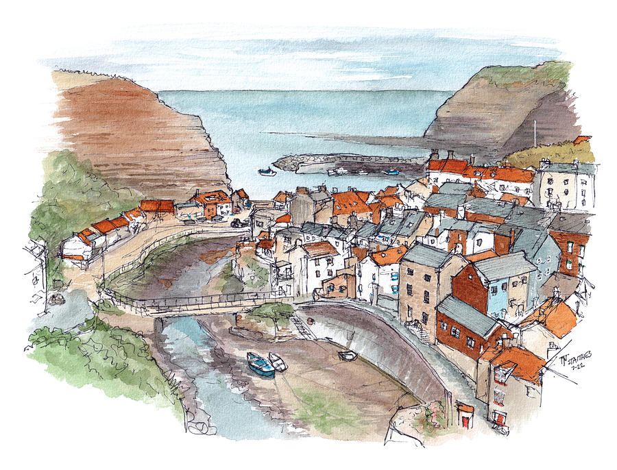 Boat Painting - Staithes - Summer 2022 by Tom Napper