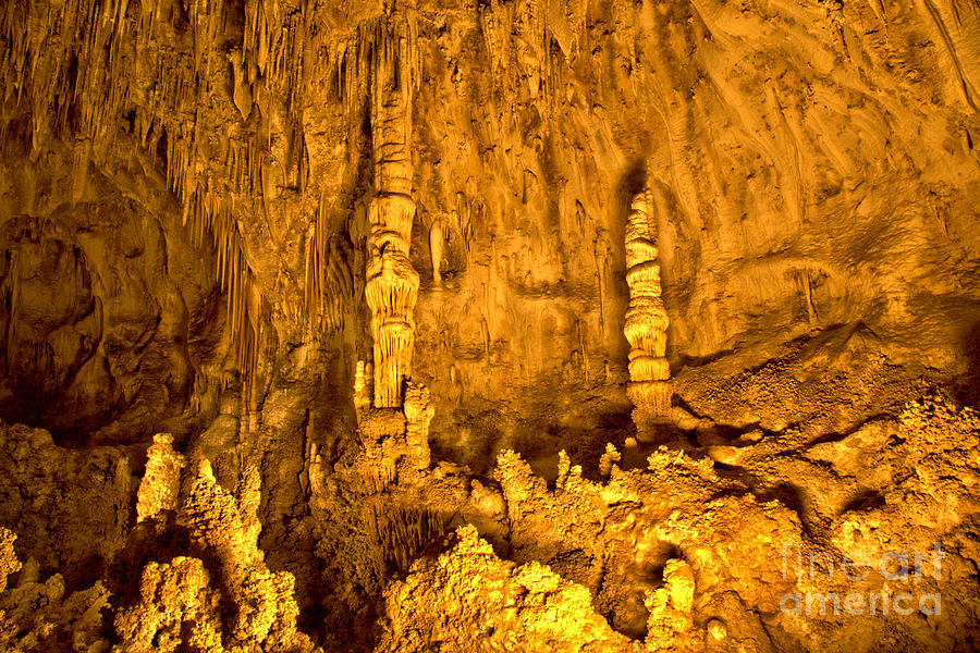 Carlsbad Photograph - Stalactites At Carlsbad Caverns  by Adam Jewell