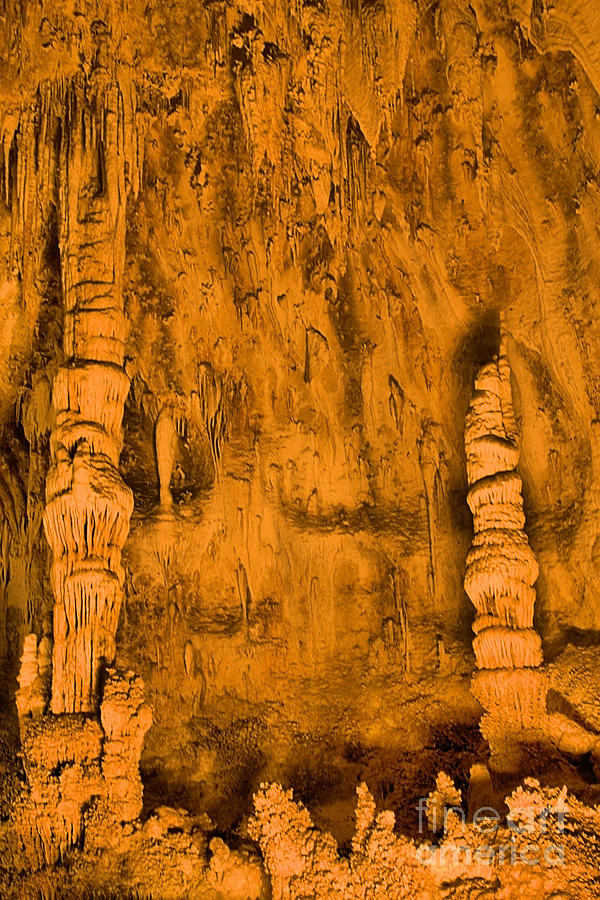 Stalactites At Carlsbad Caverns Portrait Photograph by Adam Jewell