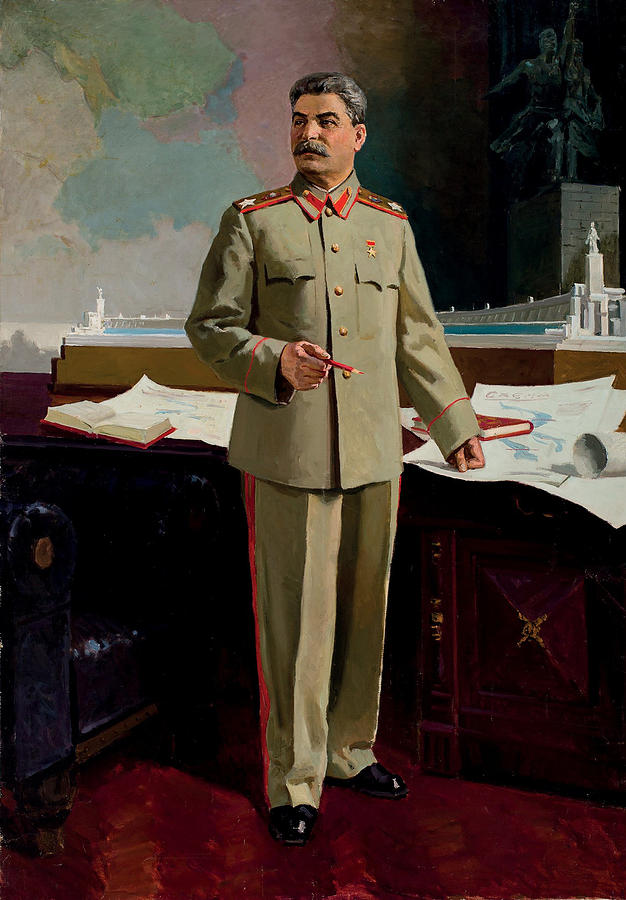 Stalin Painting by Soviet Propaganda