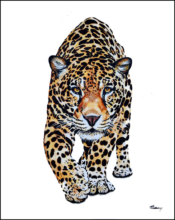 Stalking Leopard Painting by Charles Berry