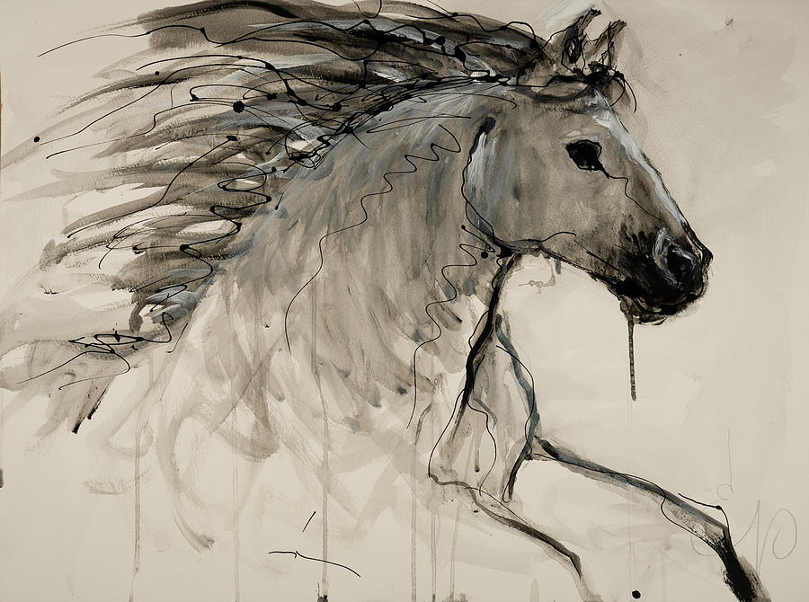 Stallion Painting by Elizabeth Parashis