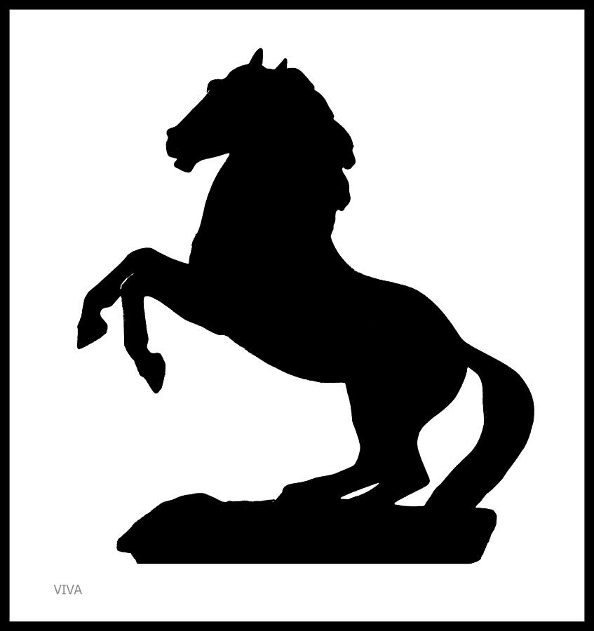 Stallion Rampant Silhouette Photograph by VIVA Anderson