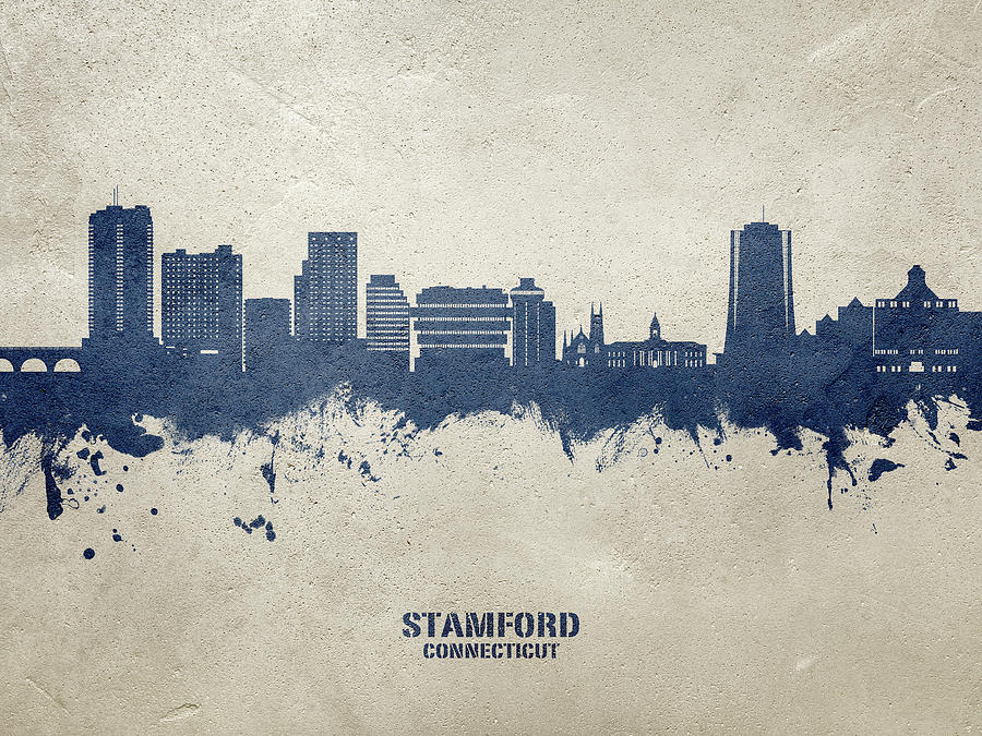 Stamford Connecticut Skyline #64 Digital Art by Michael Tompsett