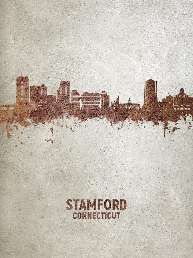 Stamford Connecticut Skyline #91 Digital Art by Michael Tompsett