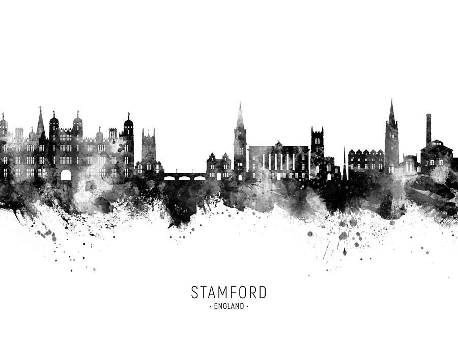 Stamford England Skyline #21 Digital Art by Michael Tompsett