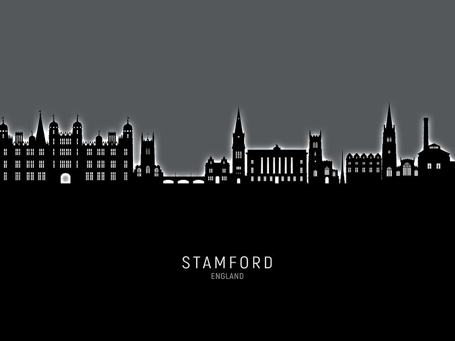 Stamford England Skyline #34 Digital Art by Michael Tompsett