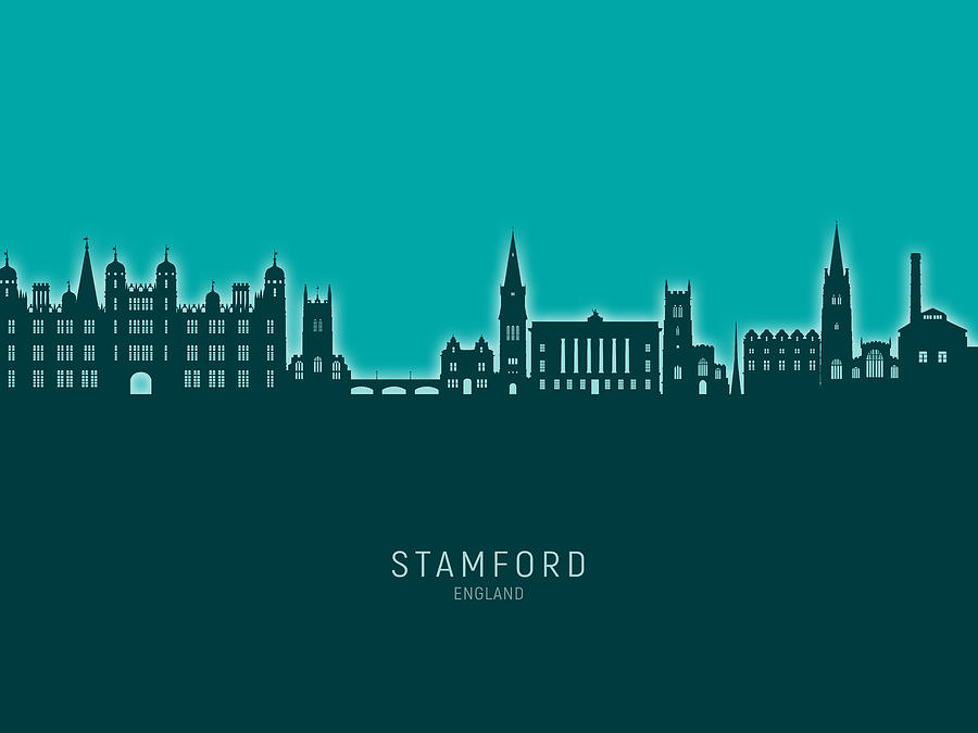 Stamford England Skyline #35 Digital Art by Michael Tompsett