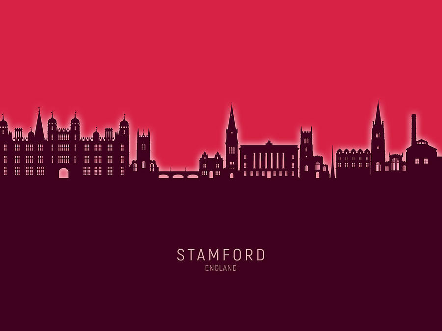 Stamford England Skyline #39 Digital Art by Michael Tompsett