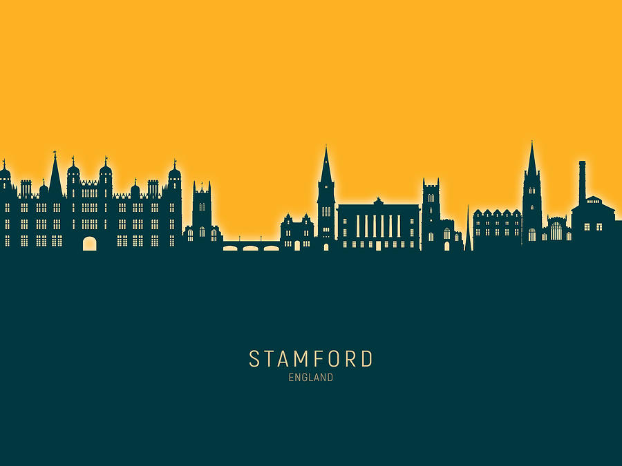 Stamford England Skyline #40 Digital Art by Michael Tompsett