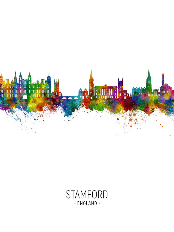 Stamford England Skyline #42 Digital Art by Michael Tompsett