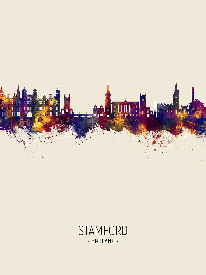 Stamford England Skyline #43 Digital Art by Michael Tompsett