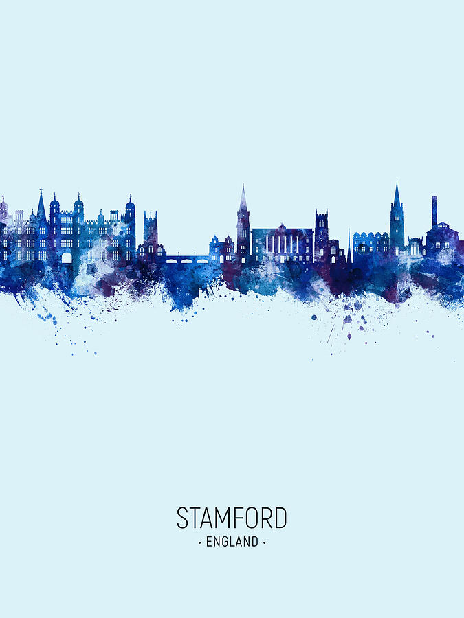 Stamford England Skyline #44 Digital Art by Michael Tompsett