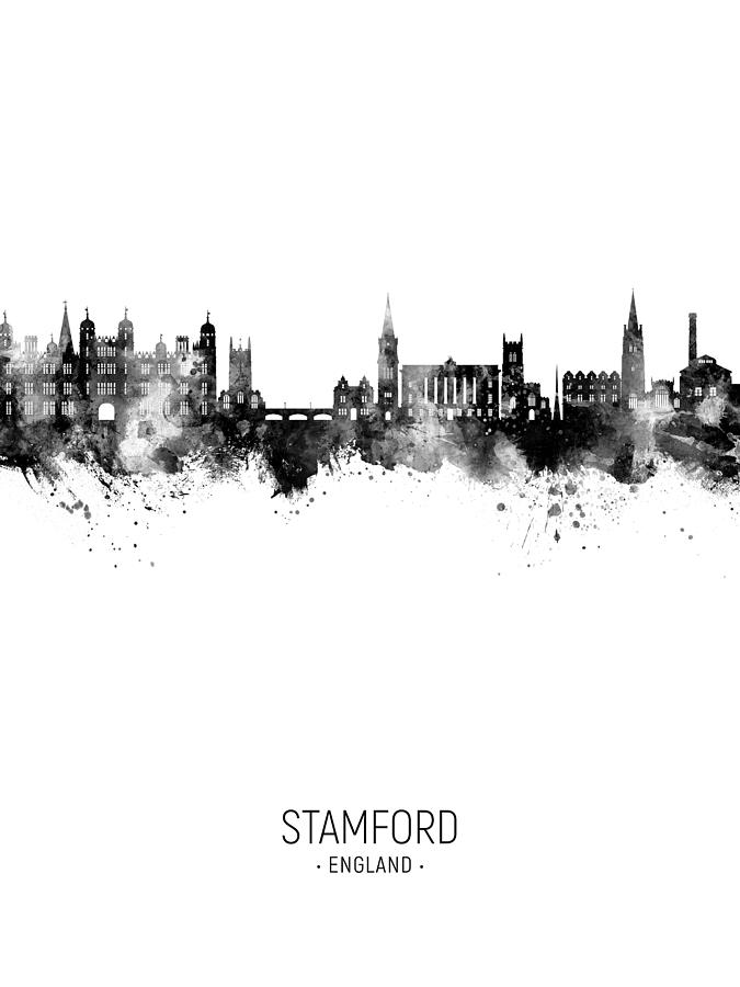 Stamford England Skyline #46 Digital Art by Michael Tompsett