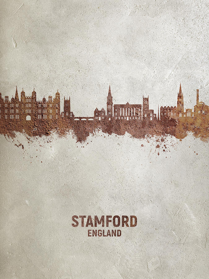 Stamford England Skyline #58 Digital Art by Michael Tompsett